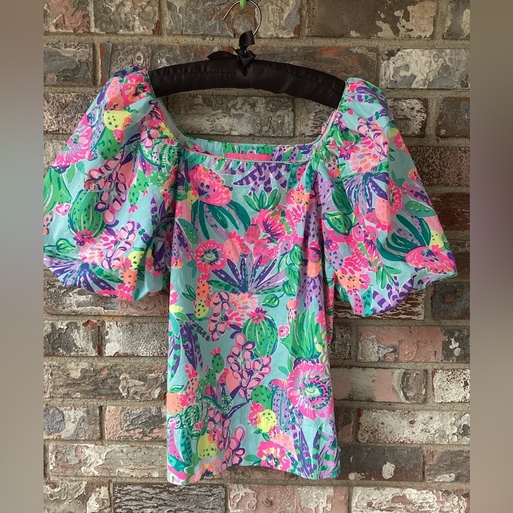 Lilly Pulitzer Colorful Floral Blouse